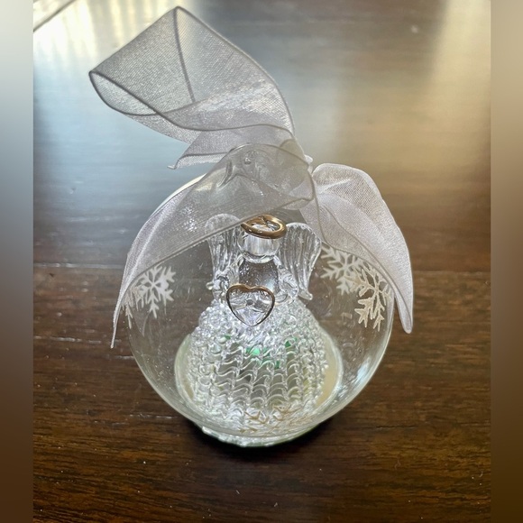 Christmas Glass Ornament Set of 5 LED Light Up Holiday Decorations Gift Boxed - Picture 7 of 11